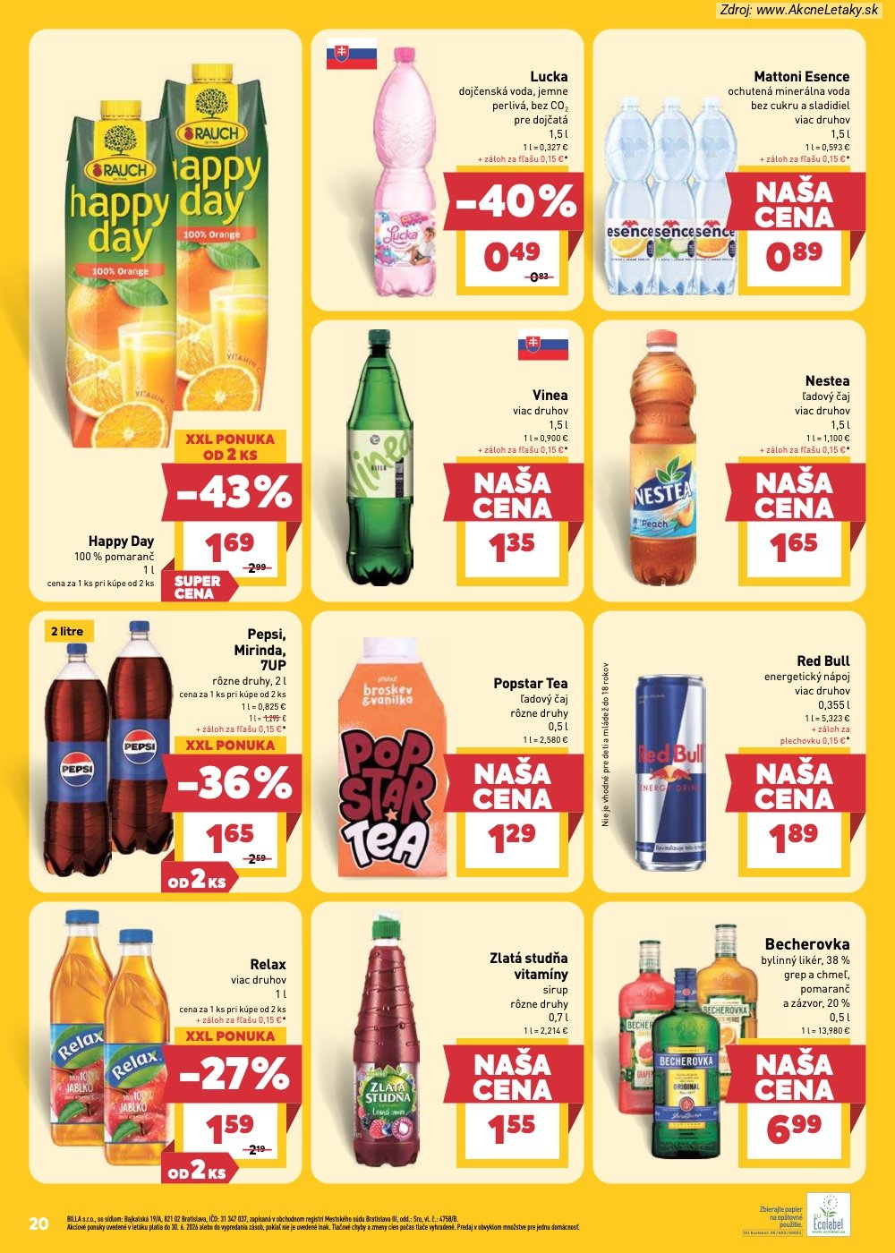 Leták Billa (24. 6. - 30. 6. 2026) - strana 20 z 29