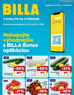 Leták Billa 24. 6. - 30. 6. 2026 BILLA Bonus leták