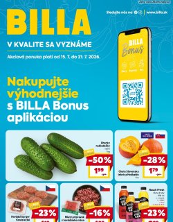 Leták Billa 15. 7. - 21. 7. 2026 BILLA Bonus leták