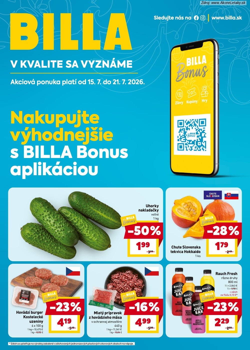 Leták Billa - strana 1