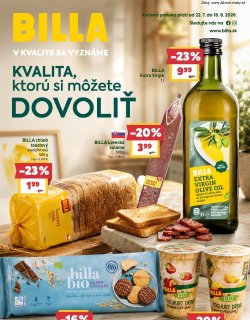 Leták Billa 22. 7. - 18. 8. 2026 Katalóg BILLA Brand