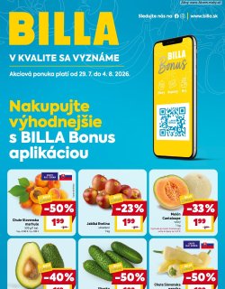 Leták Billa 29. 7. - 4. 8. 2026 BILLA Bonus leták