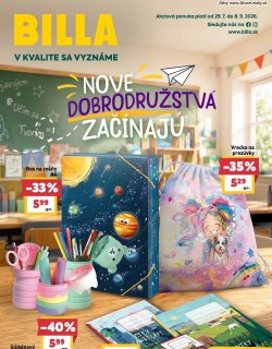 Leták Billa 29. 7. - 8. 9. 2026 Katalóg Back to school
