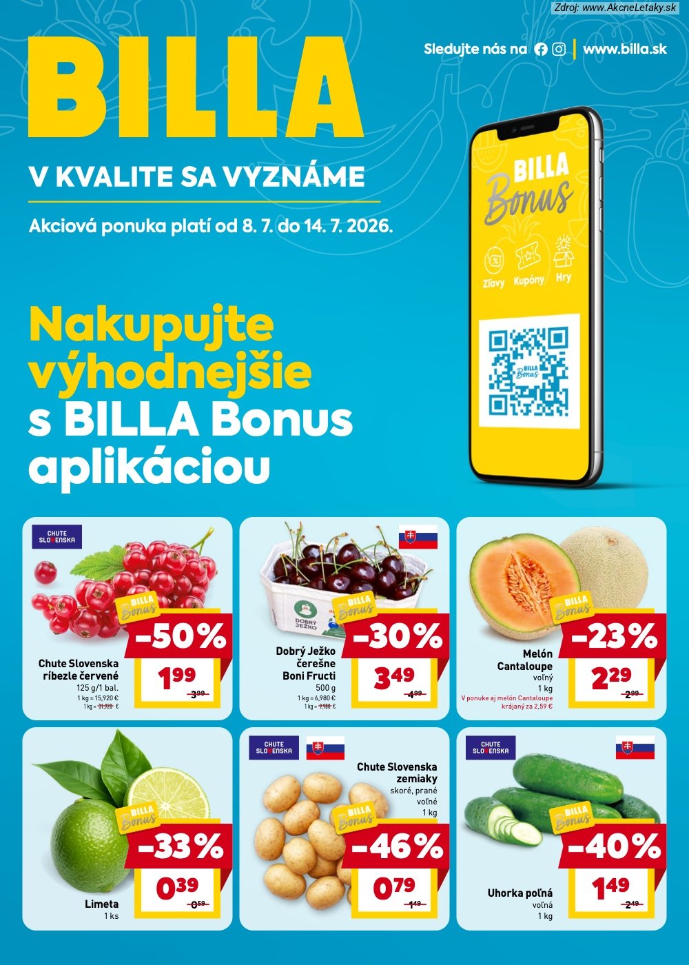 Leták Billa (5. 8. - 11. 8. 2026) - strana 1 z 7