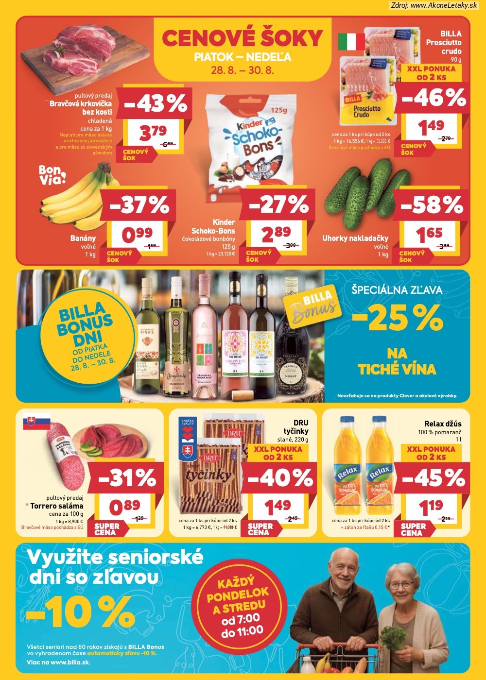 Leták Billa (26. 8. - 1. 9. 2026) - strana 2 z 25