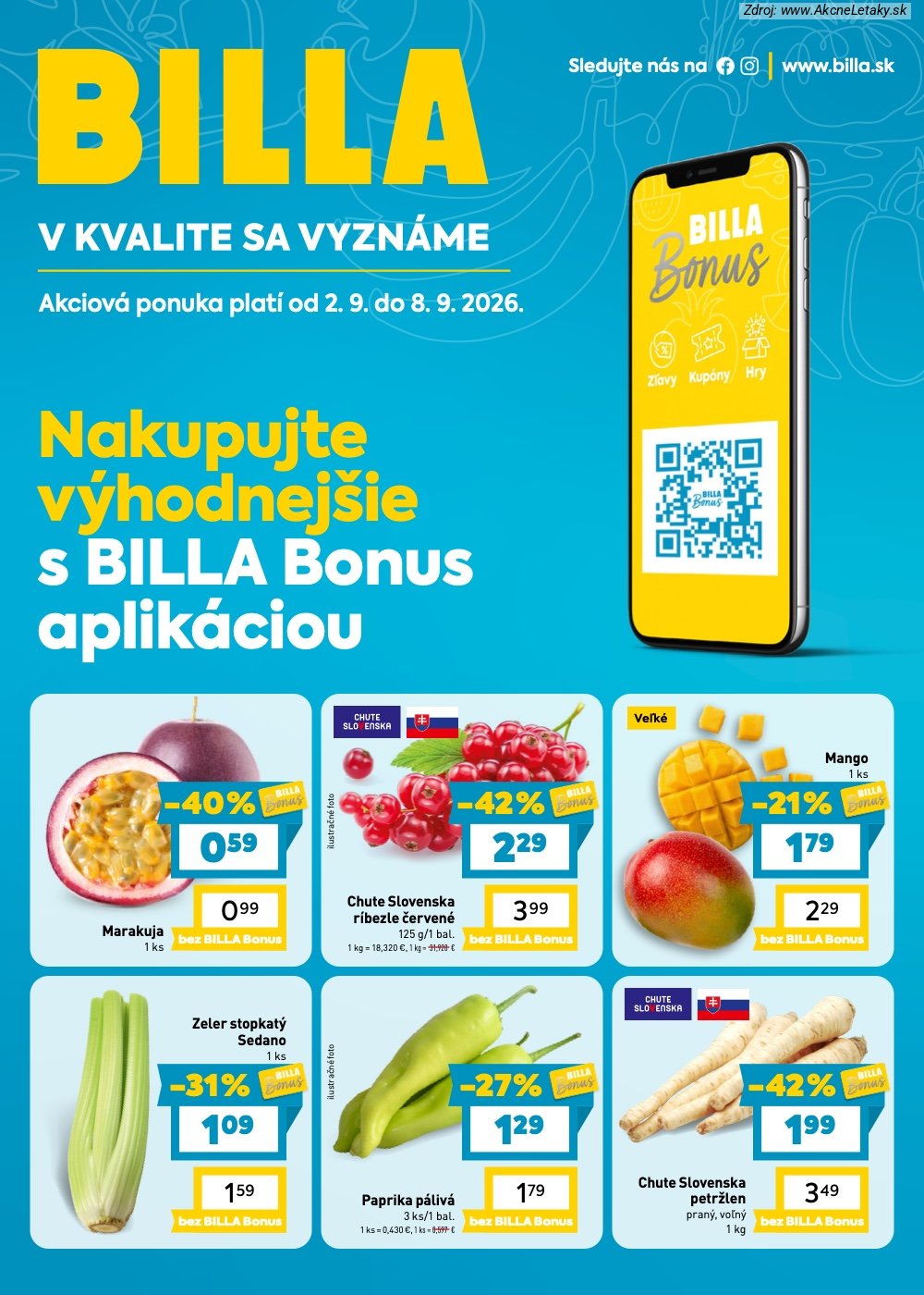 Leták Billa - strana 1