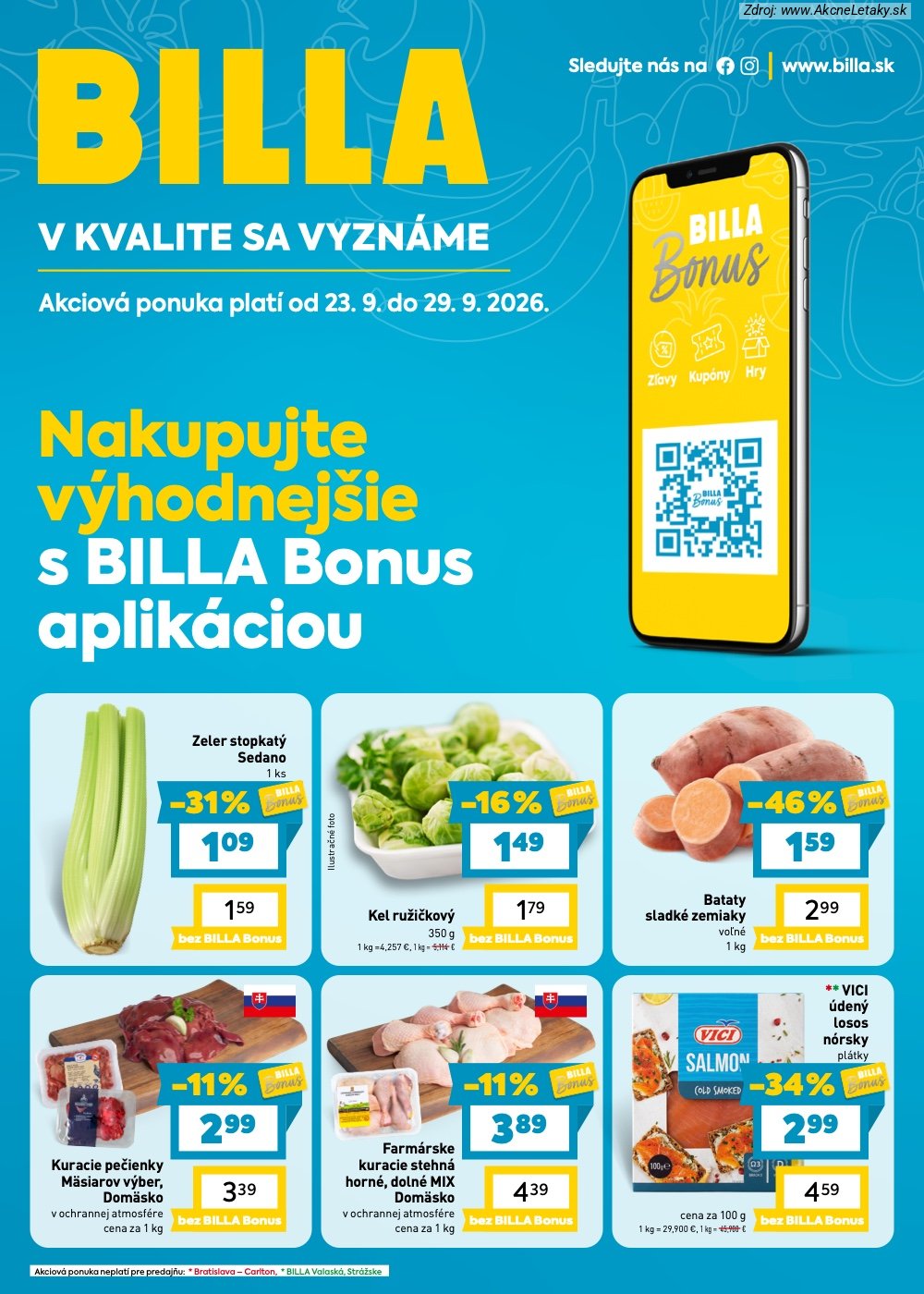 Leták Billa - strana 1