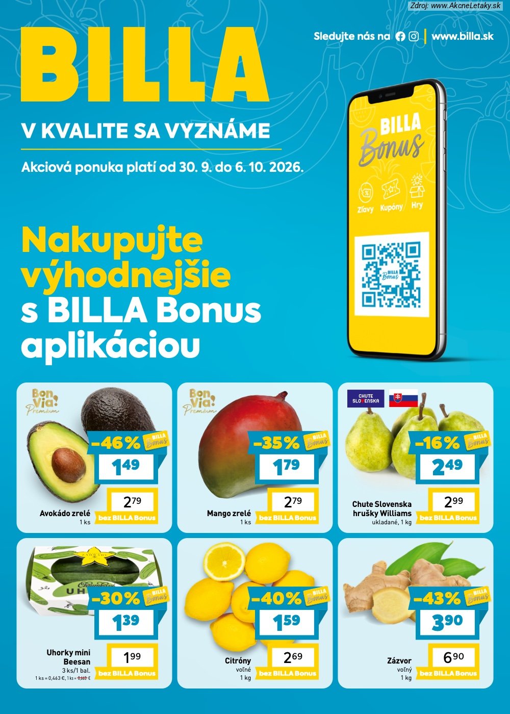 Leták Billa - strana 1