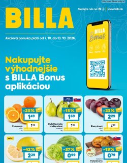 Leták Billa 7. 10. - 13. 10. 2026 BILLA Bonus leták