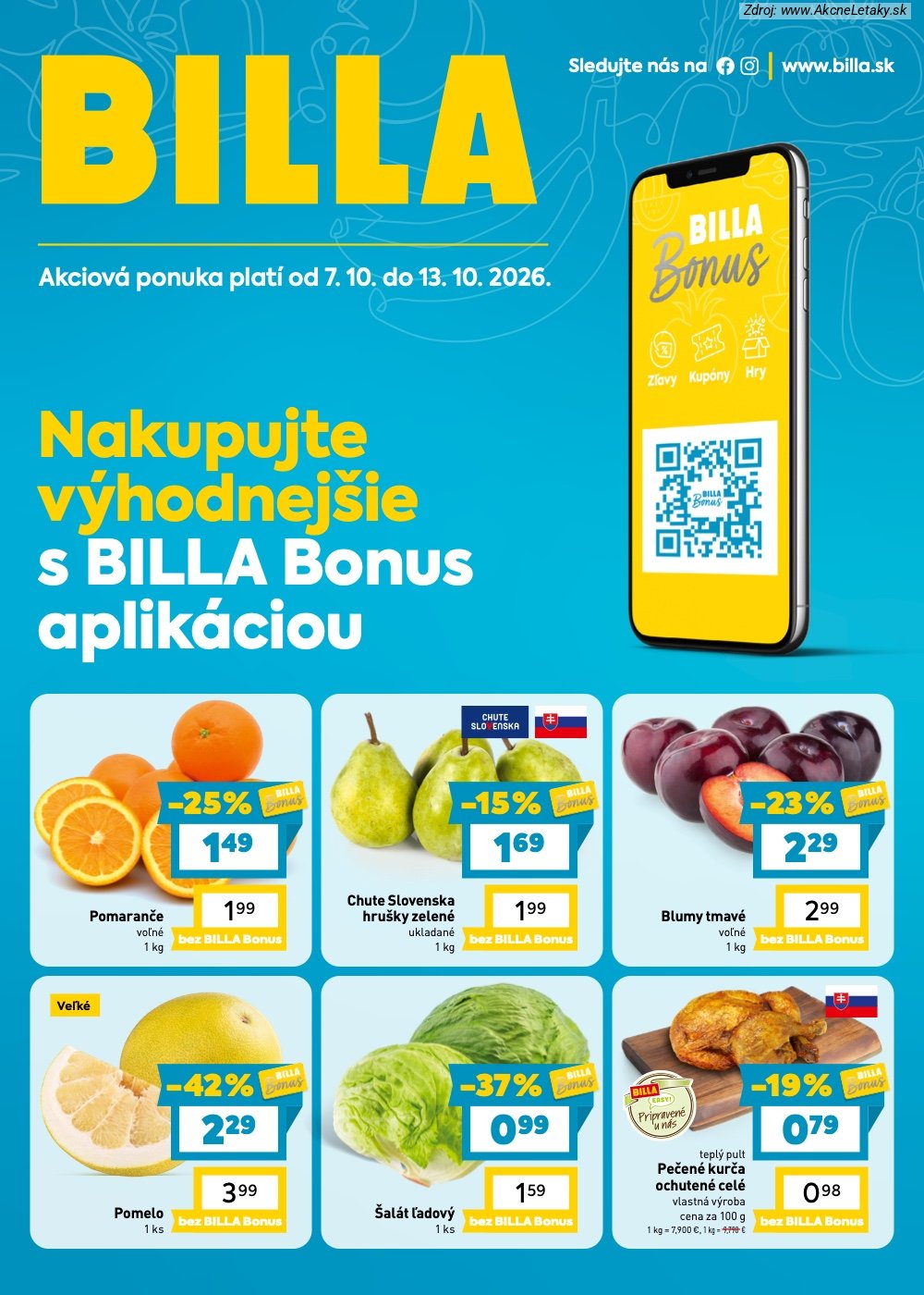 Leták Billa - strana 1
