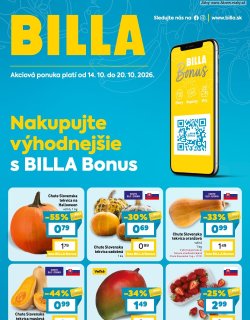 Leták Billa 14. 10. - 20. 10. 2026 BILLA Bonus leták