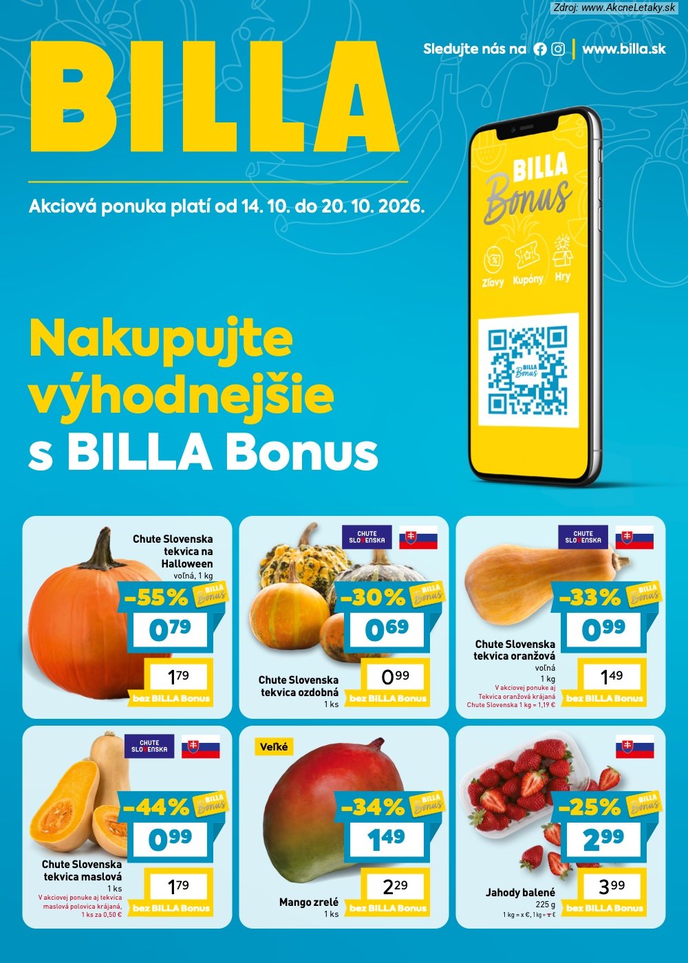 Leták Billa - strana 1
