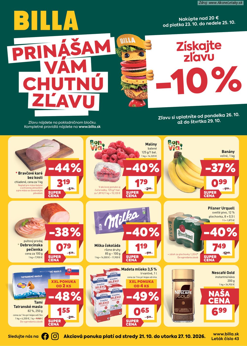 Leták Billa - strana 1