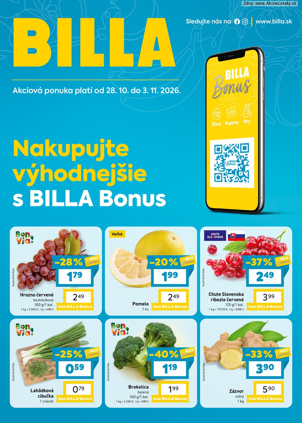 Leták Billa - strana 1