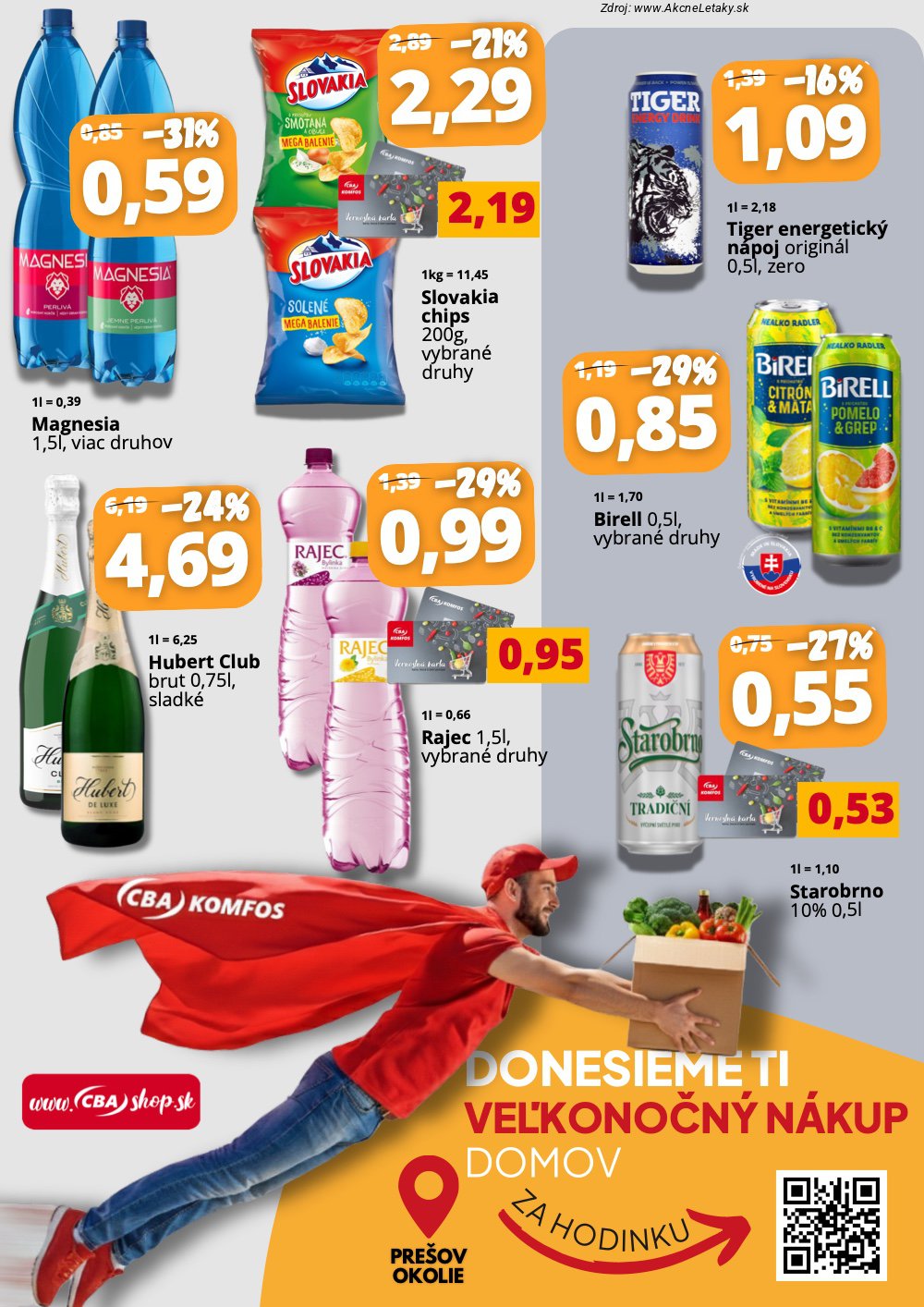 Leták CBA Komfos (5. 3. - 18. 3. 2026) - strana 4 z 4