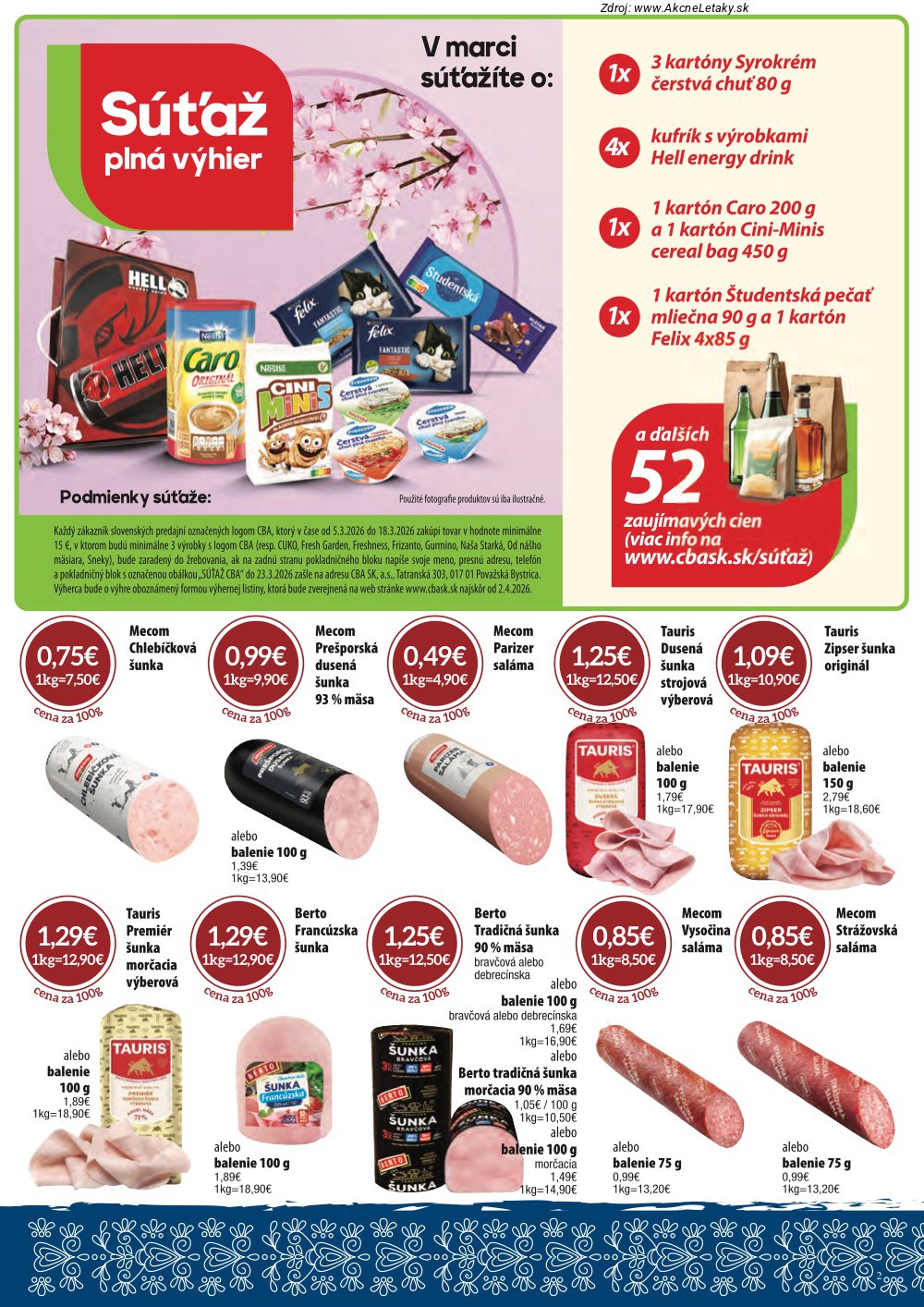 Leták CBA Komfos (5. 3. - 18. 3. 2026) - strana 2 z 32