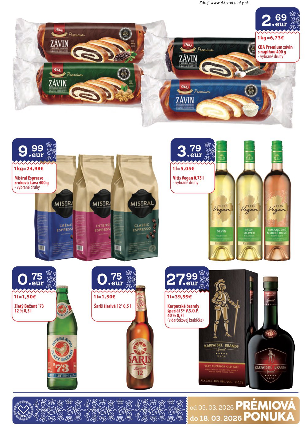 Leták CBA Komfos (5. 3. - 18. 3. 2026) - strana 29 z 32