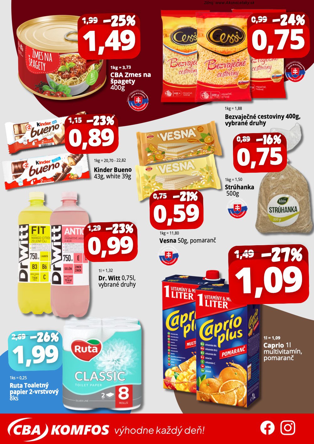 Leták CBA Komfos (24. 4. - 5. 5. 2026) - strana 2 z 2