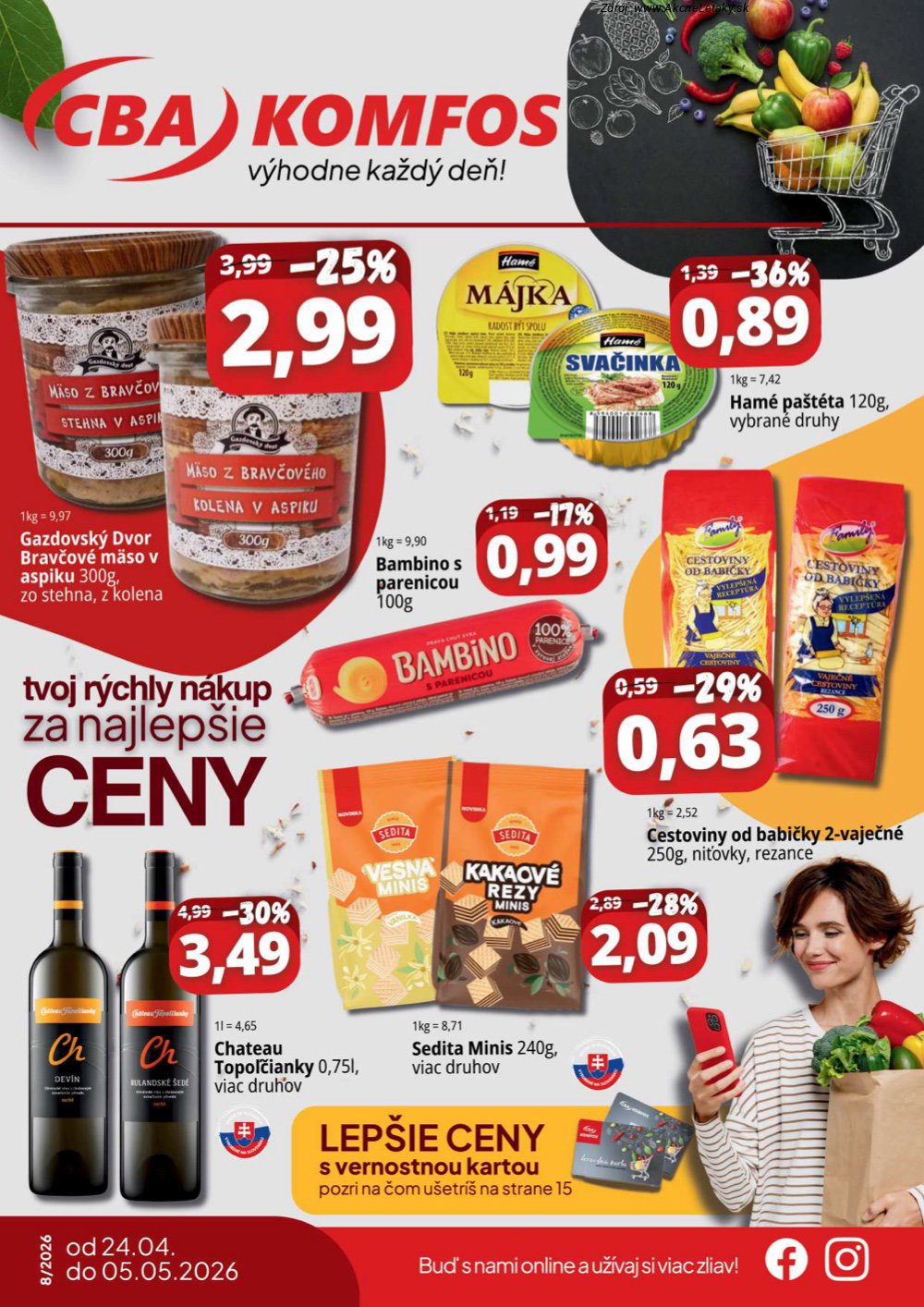 Leták CBA Komfos - strana 1