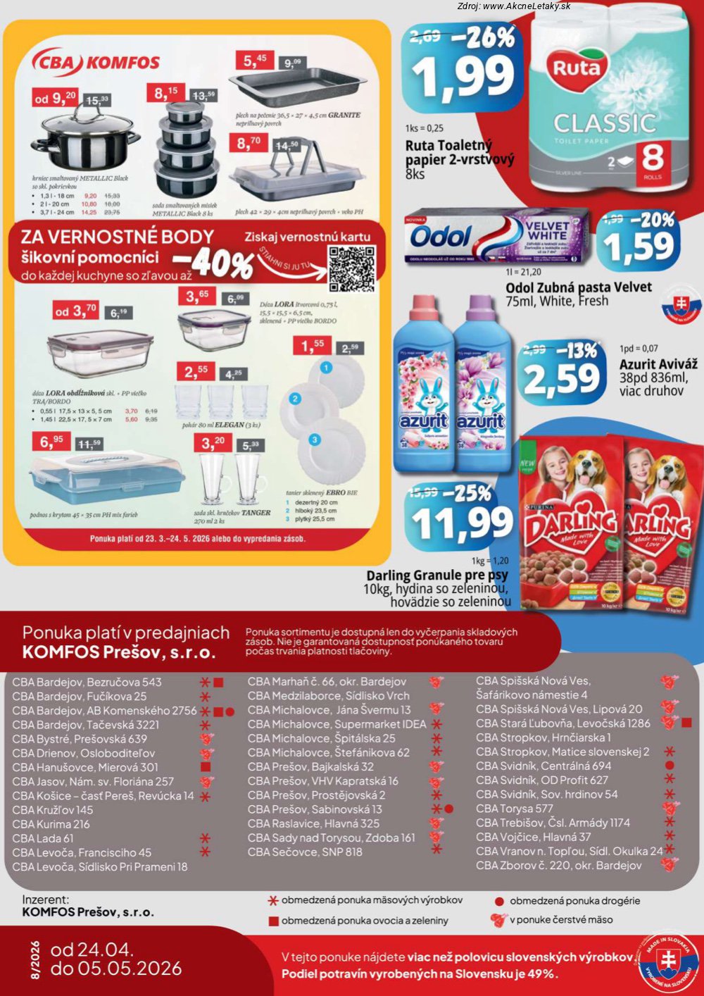 Leták CBA Komfos - strana 16