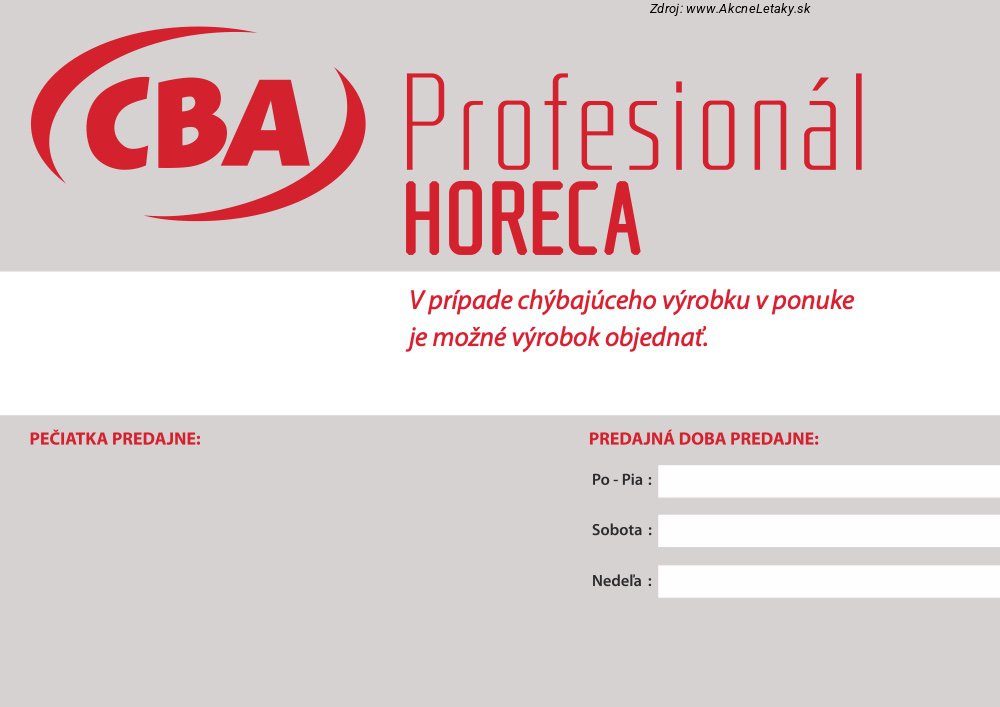 Leták CBA Komfos (4. 5. - 31. 5. 2026) - strana 6 z 6