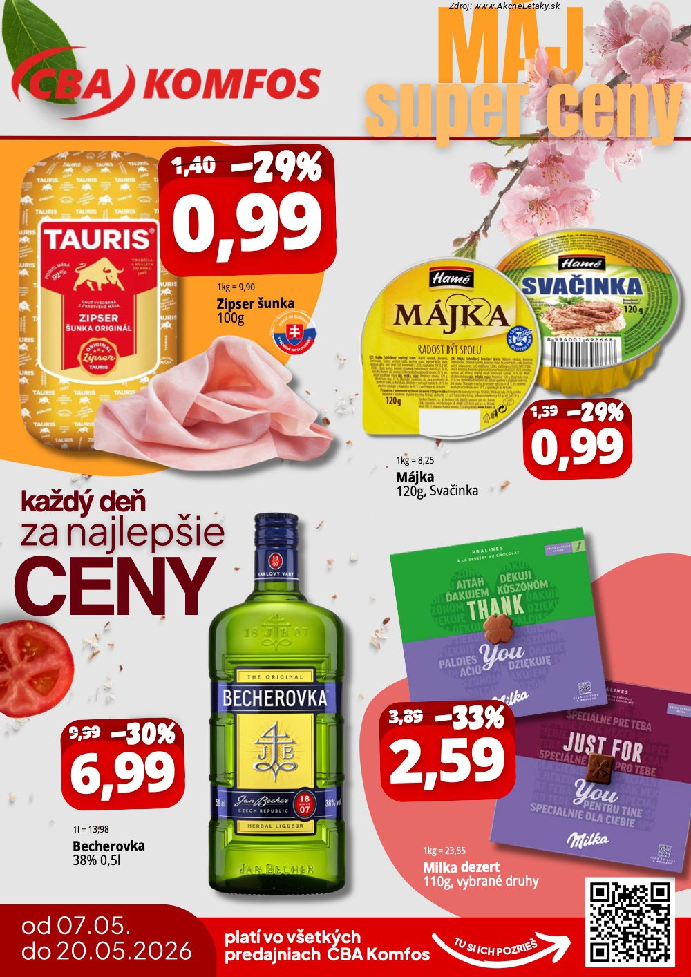 Leták CBA Komfos - strana 1