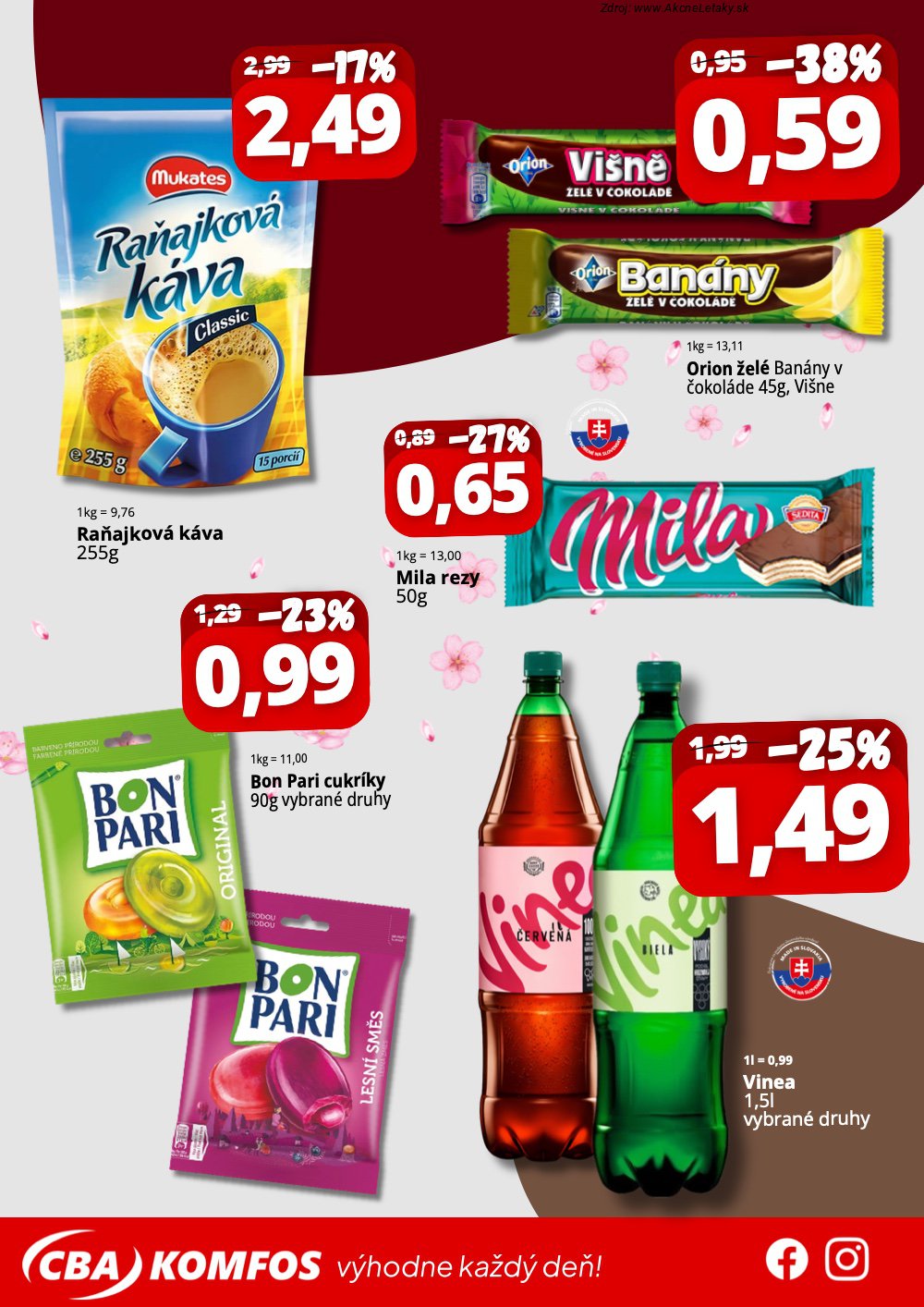 Leták CBA Komfos (7. 5. - 20. 5. 2026) - strana 2 z 4