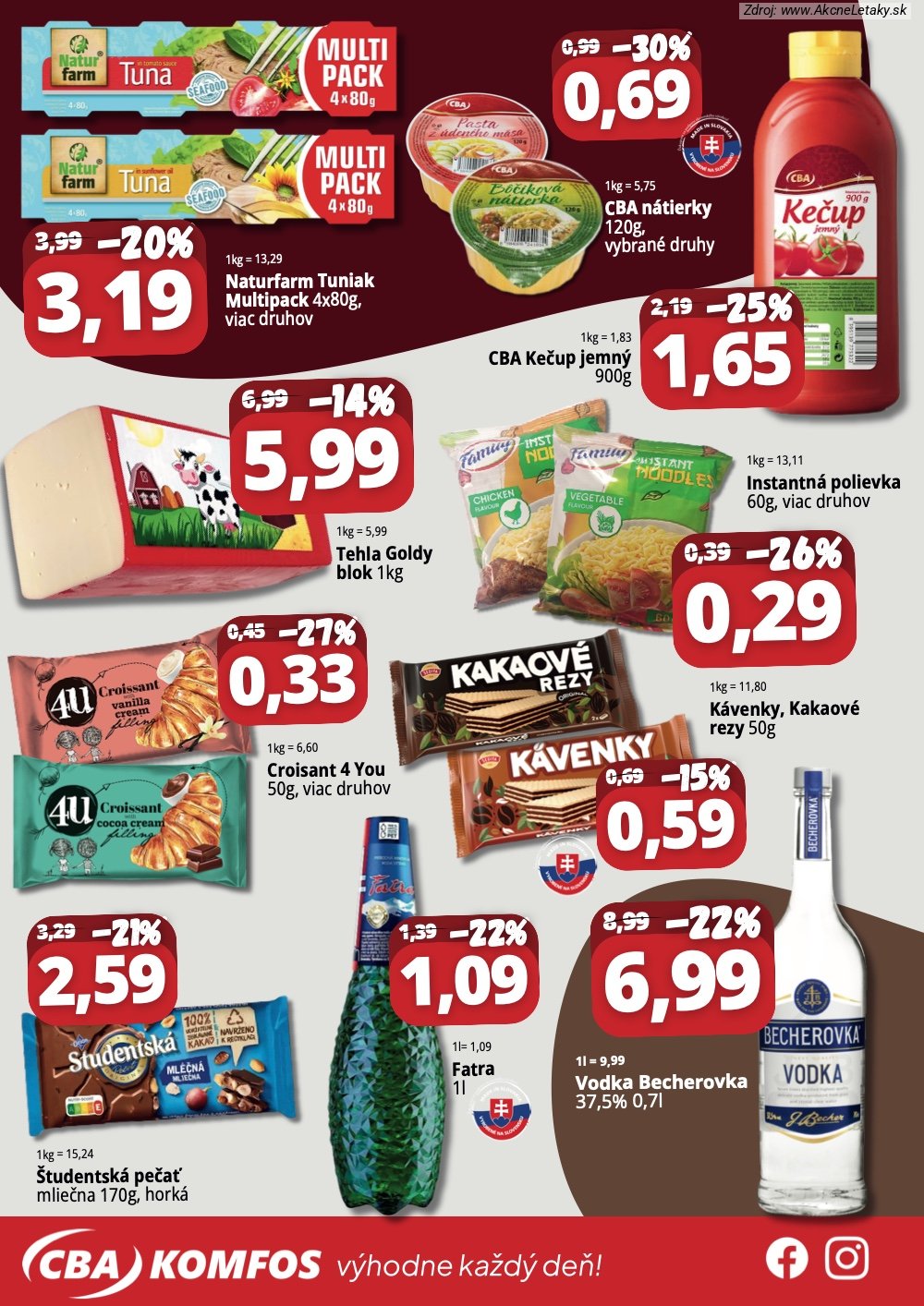 Leták CBA Komfos (22. 5. - 2. 6. 2026) - strana 2 z 2