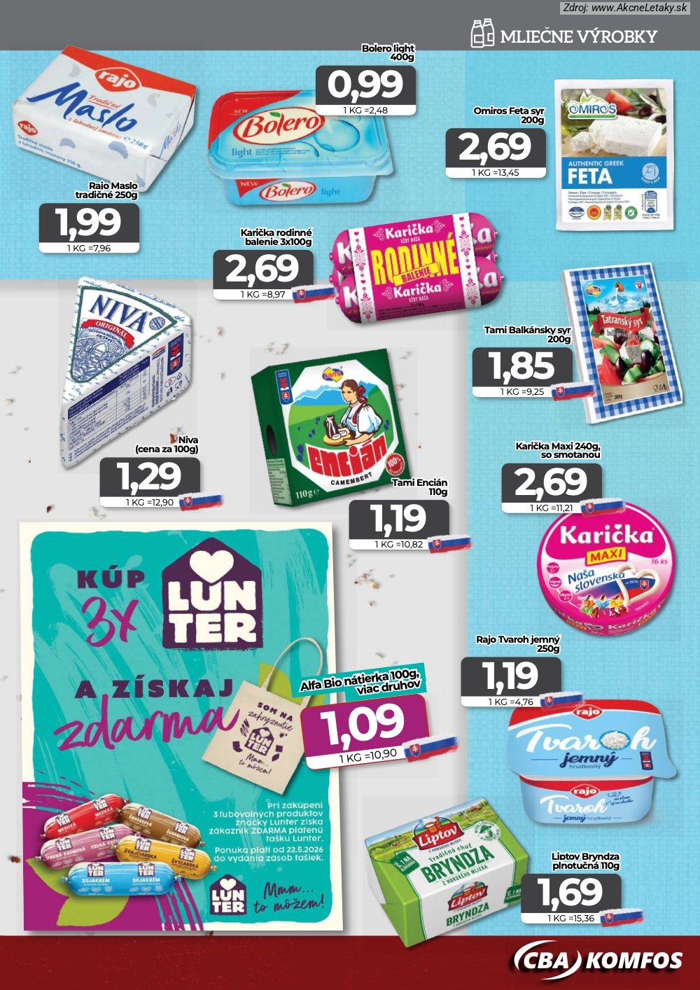 Leták CBA Komfos (22. 5. - 2. 6. 2026) - strana 5 z 16