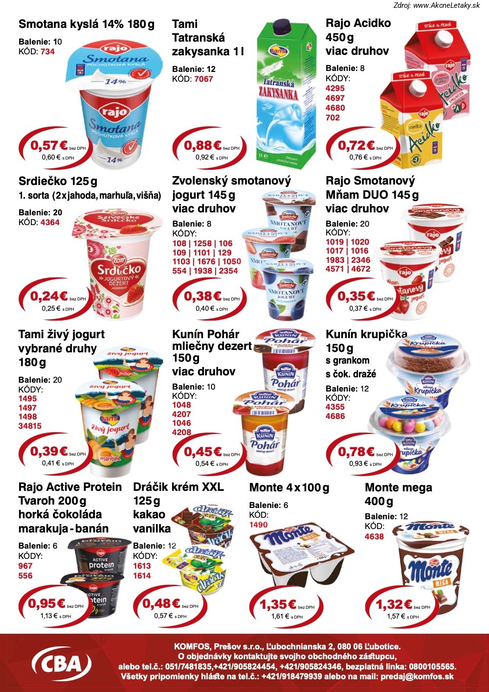 Leták CBA Komfos (19. 6. - 30. 6. 2026) - strana 2 z 12