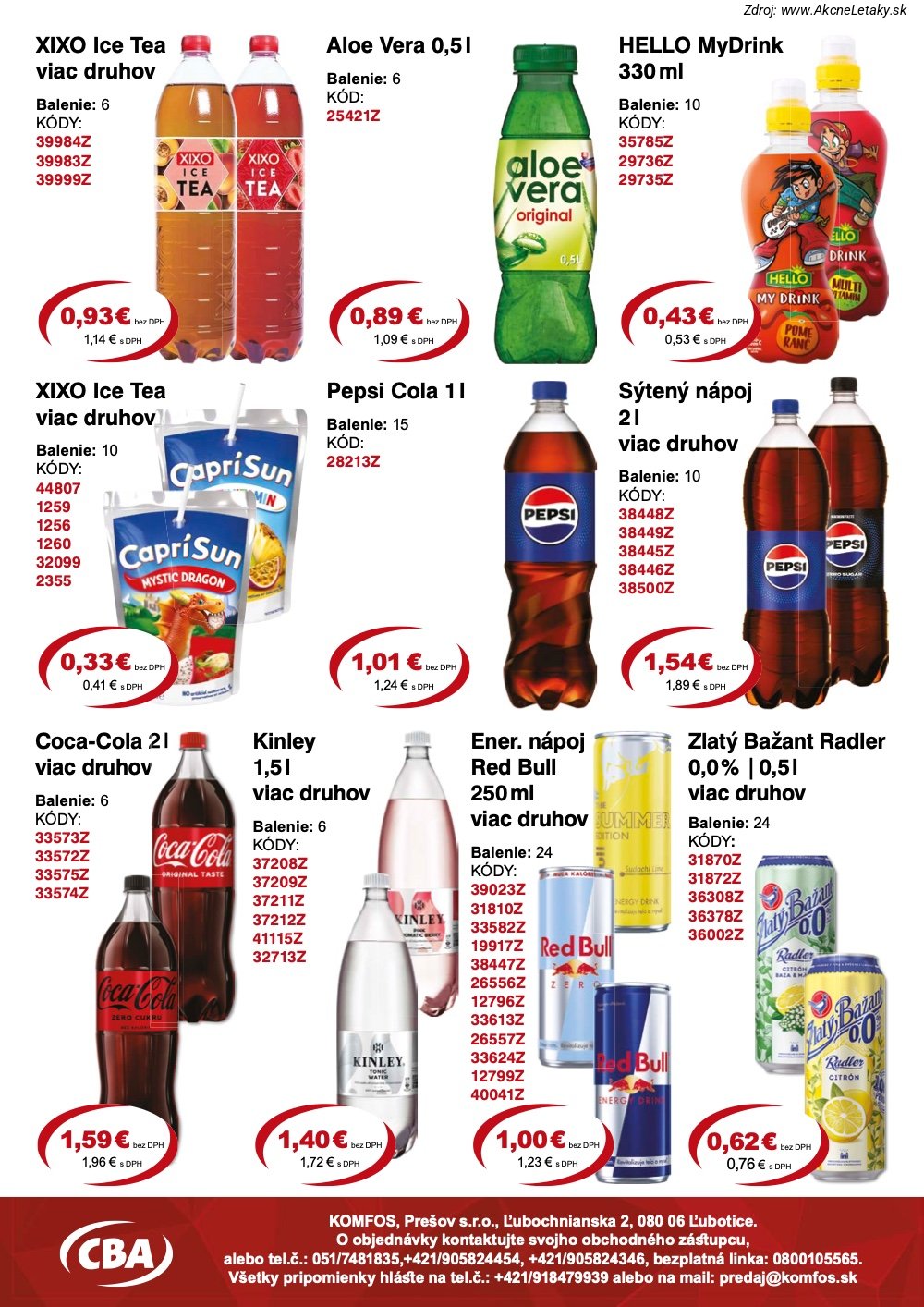 Leták CBA Komfos (19. 6. - 30. 6. 2026) - strana 8 z 12