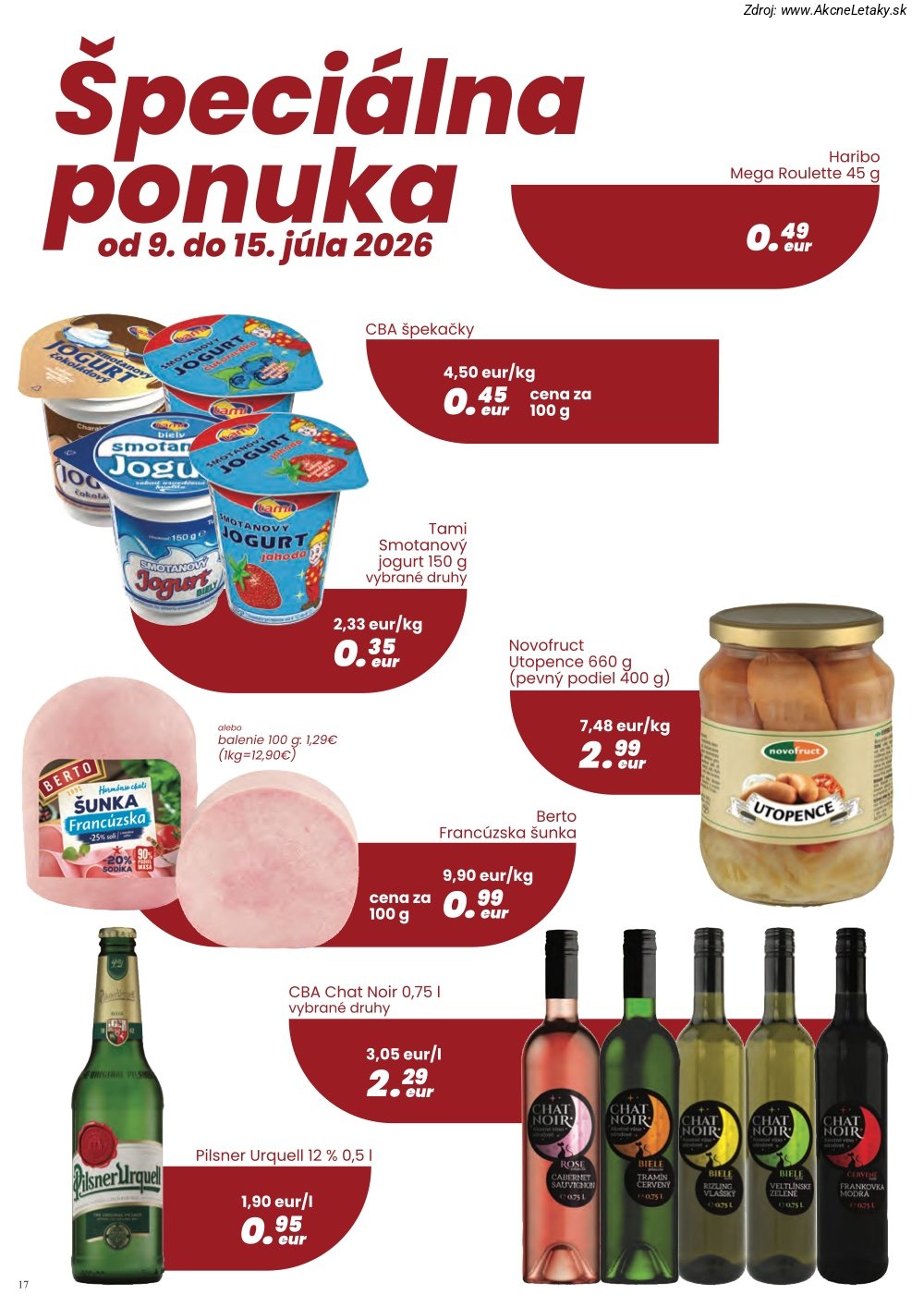 Leták CBA Komfos (2. 7. - 15. 7. 2026) - strana 17 z 32