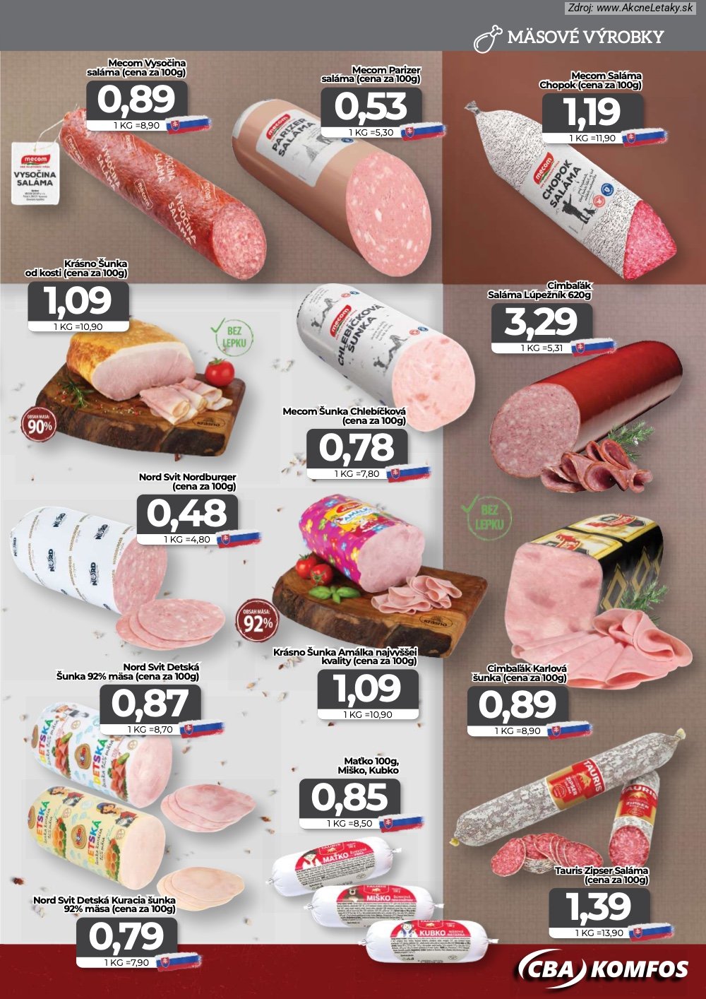 Leták CBA Komfos (17. 7. - 30. 7. 2026) - strana 3 z 16