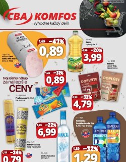 Leták CBA Komfos 20. 8. - 26. 8. 2026 