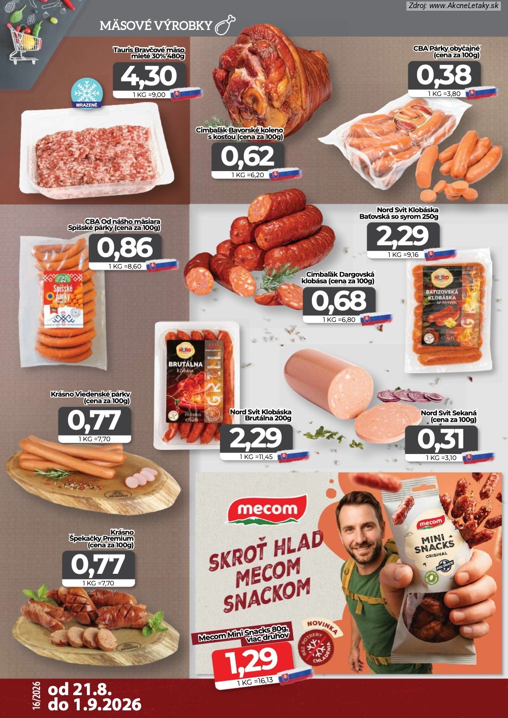 Leták CBA Komfos (20. 8. - 26. 8. 2026) - strana 2 z 16