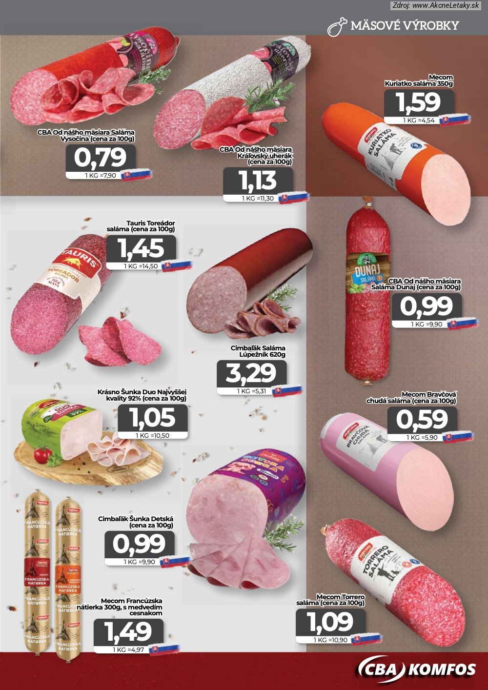 Leták CBA Komfos (20. 8. - 26. 8. 2026) - strana 3 z 16