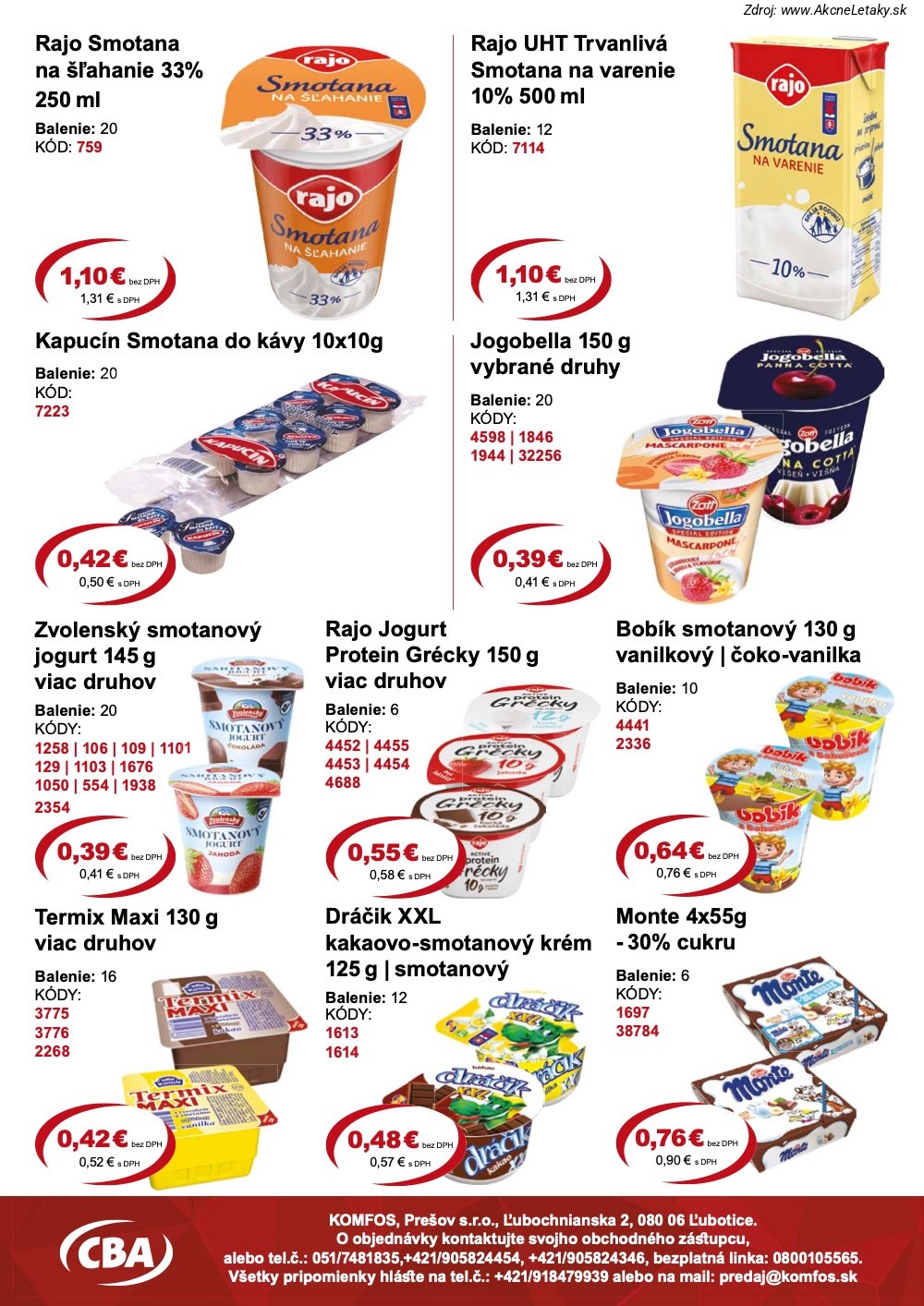 Leták CBA Komfos (21. 8. - 1. 9. 2026) - strana 2 z 12