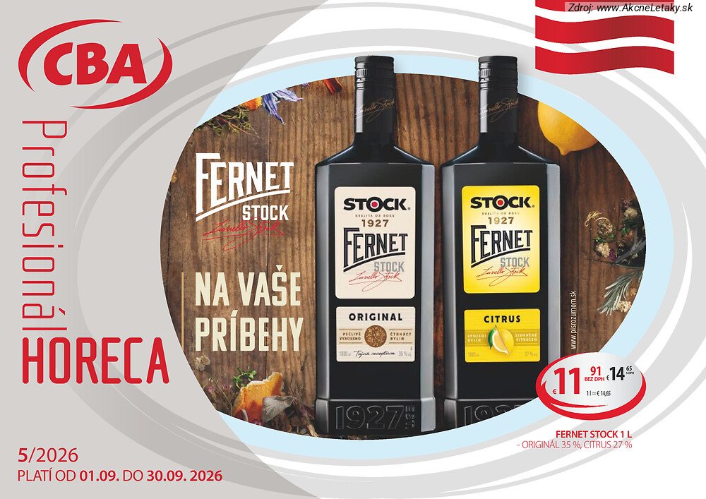 Leták CBA Komfos (1. 9. - 30. 9. 2026) - strana 1 z 6