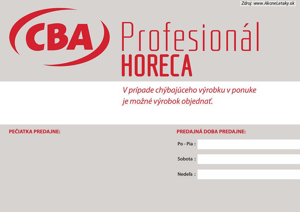Leták CBA Komfos (1. 9. - 30. 9. 2026) - strana 6 z 6
