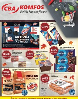 Leták CBA Komfos od 1. 10.