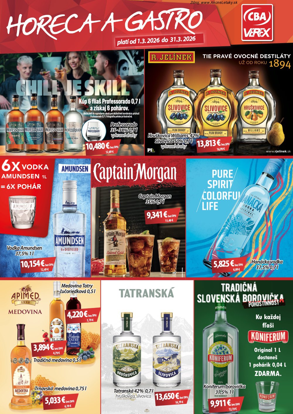 Leták CBA VEREX (1. 3. - 31. 3. 2026) - strana 1 z 3