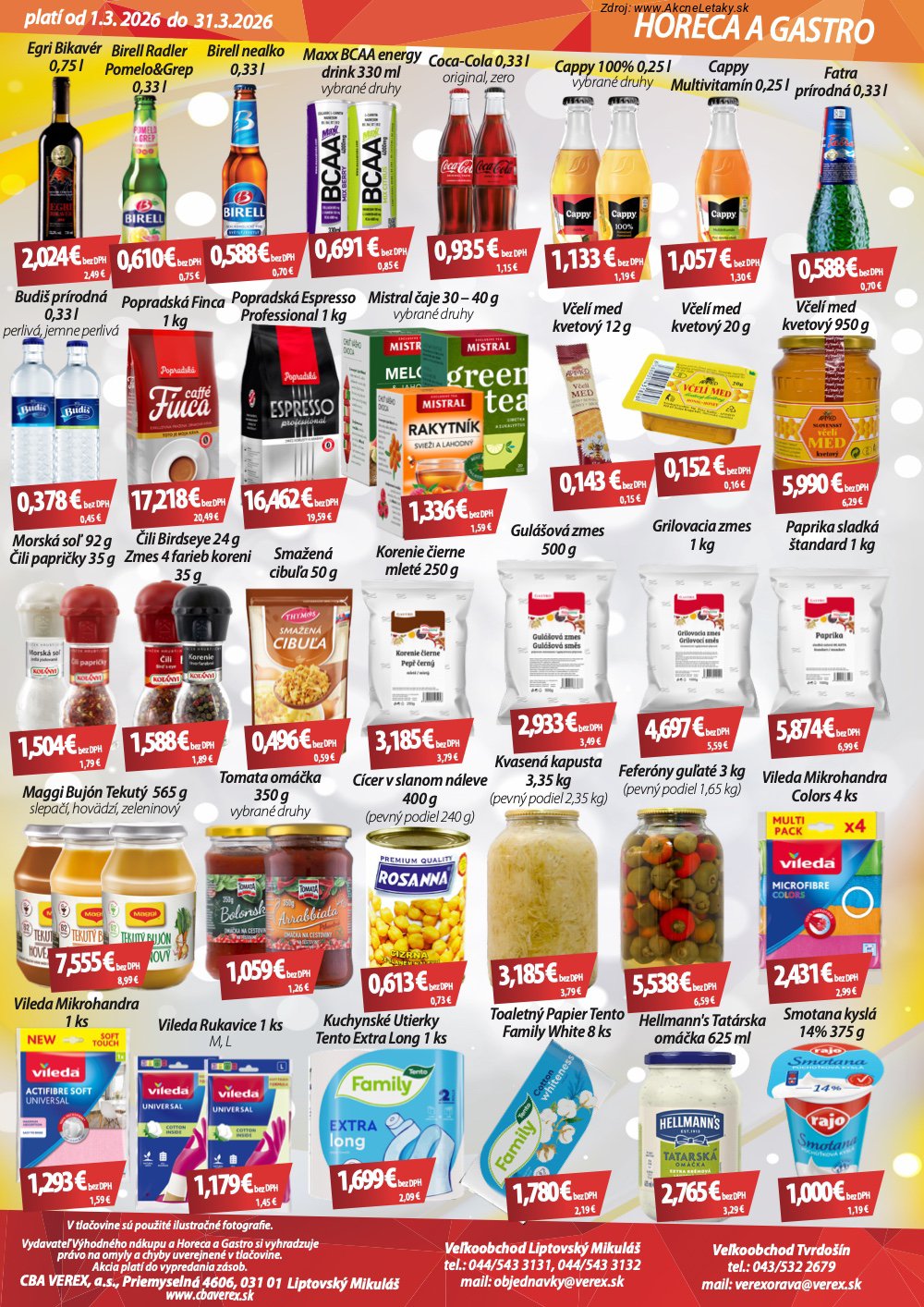 Leták CBA VEREX (1. 3. - 31. 3. 2026) - strana 3 z 3