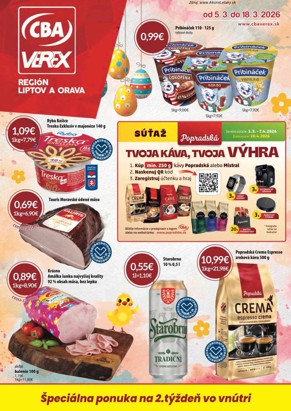 Leták CBA VEREX (5. 3. - 18. 3. 2026) - strana 1 z 32