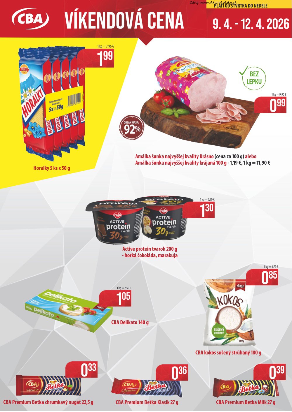 Leták CBA VEREX - strana 1