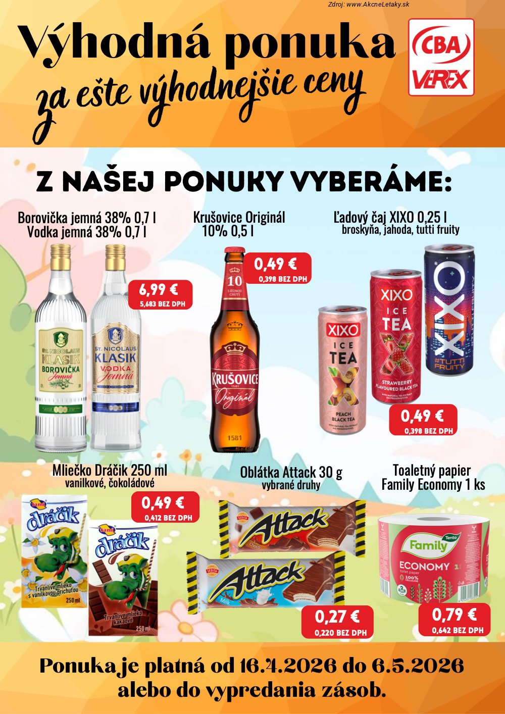 Leták CBA VEREX - strana 1