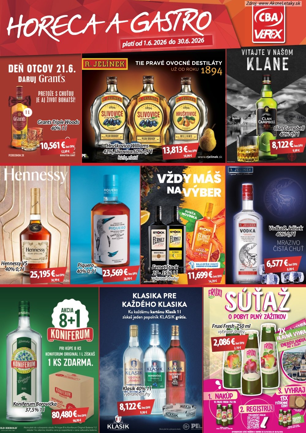 Leták CBA VEREX (1. 6. - 30. 6. 2026) - strana 1 z 3