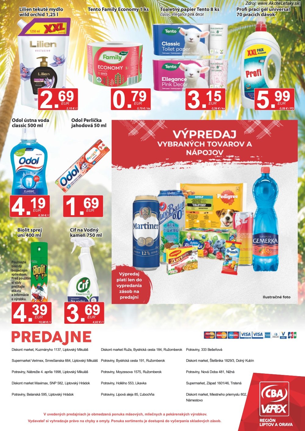 Leták CBA VEREX (16. 7. - 5. 8. 2026) - strana 12 z 12