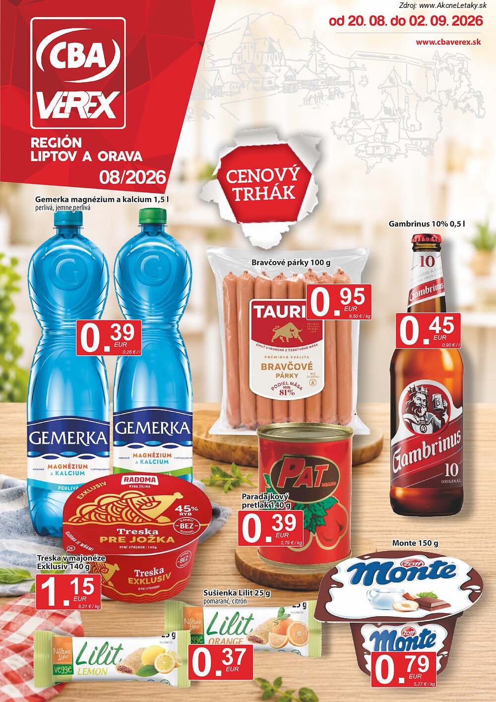 Leták CBA VEREX - strana 1