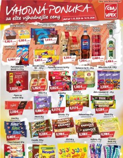 Leták CBA VEREX 1. 10. - 14. 10. 2026 Výhodná ponuka VO 10/26