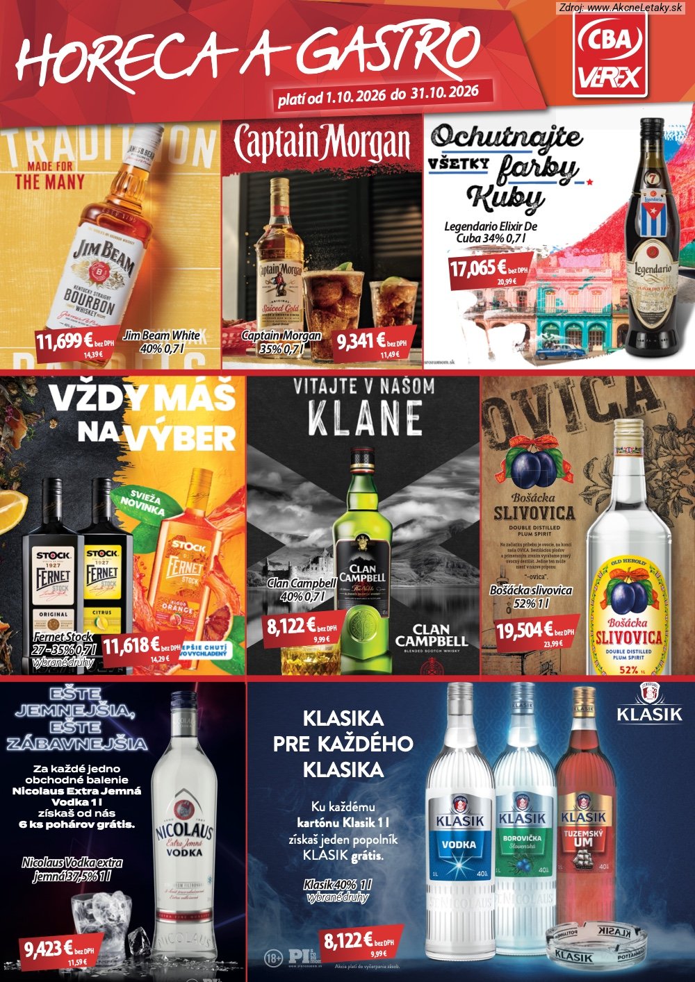 Leták CBA VEREX - strana 1